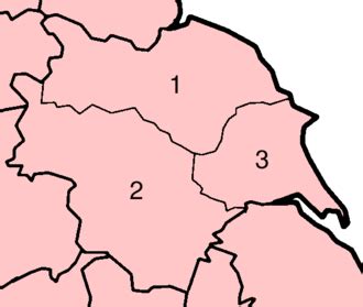 Mapa grófstva Yorkshire v Anglicku