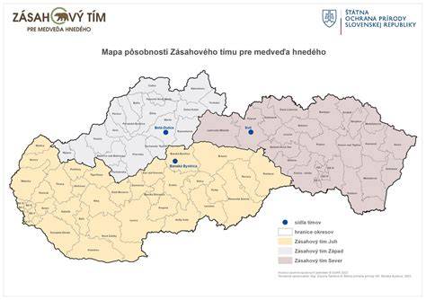Mapa pôsobnosti asistenčných psov na Slovensku