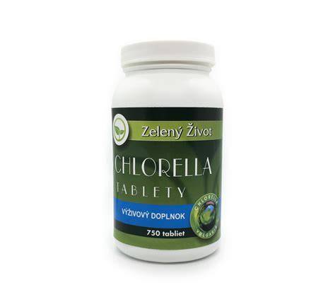 Ilustrácia jednobunkovej zelenej riasy Chlorella