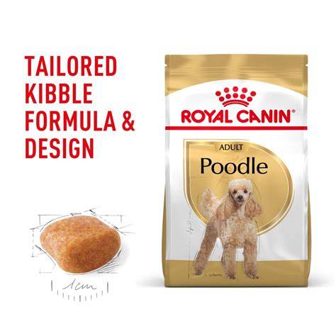 Diagram granúl Royal Canin POODLE Adult - dizajn a veľkosť prispôsobená pudlovi