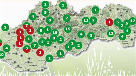 Mapa výskytu STB a služobné kluby v Európe