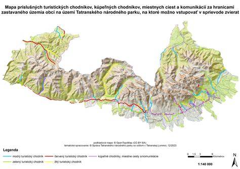Mapa vyznačenia hlavných obmedzení pohybu psov v TANAP a dalších NP