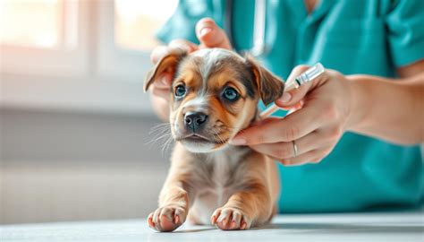 Veterinár vyšetruje šteniatko