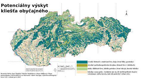Mapa výskytu kliešťov v regionálnom kontexte