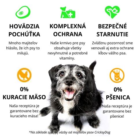 Infografika o zložení krmiva pre starších psov