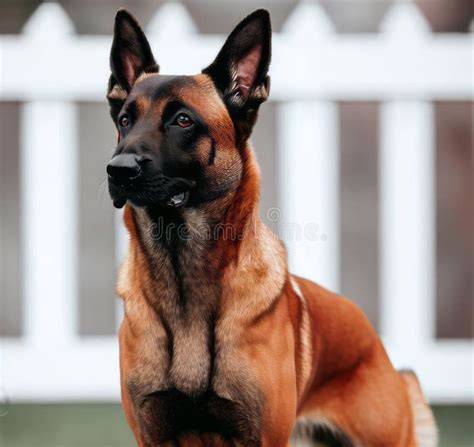 Červený Malinois - detail masky a srsti