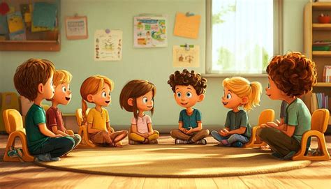 Ilustrácia ľudí sediacich v kruhu na skupinovej terapii