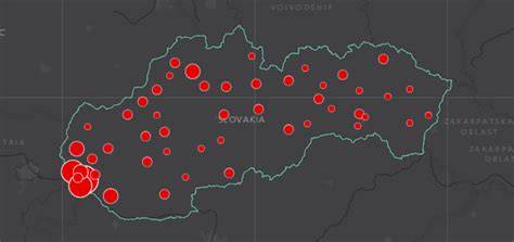 mapa rizikových oblastí pre ochorenia psov na Slovensku