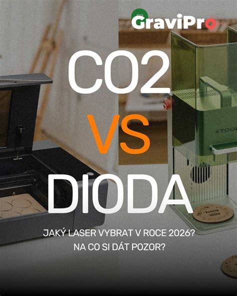 Infografika: Porovnanie typov laserov (CO2, vláknový, UV, diodový) a ich vhodných materiálov