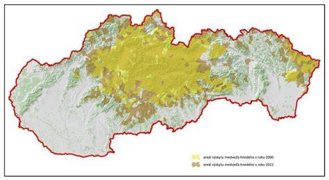 Mapa regiónov výskytu slovenského kopova