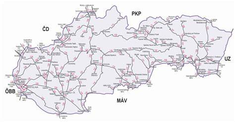 Mapa areálu Skazen Pribylina s vyznačením domčekov, kaštieľa a železnice