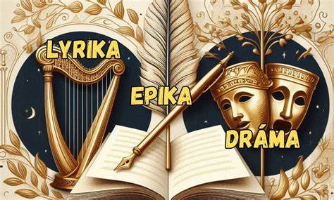 Infografika: Rozprávanie v literatúre - lyrika, epika, dráma a ich podžánre