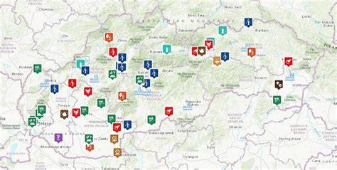 Interaktívna mapa športových udalostí zobrazená v aplikácii