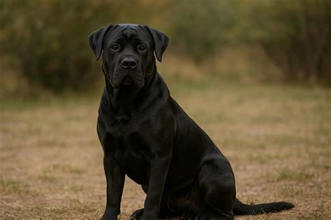 Pes Labrador Corso hrajúci sa na záhrade