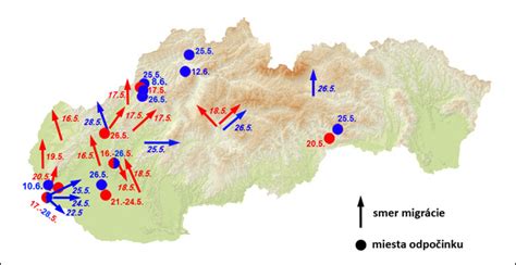 Mapa migrácie psovitých šeliem