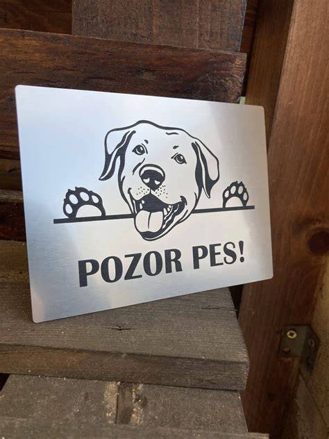 Príklad správneho umiestnenia tabule Pozor pes na bráne