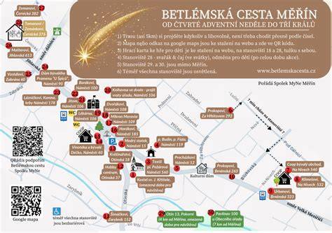 Mapa cesty Bella a jejích setkání