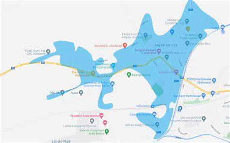 Mapa pokrytia GPS obojkami a ich dosah