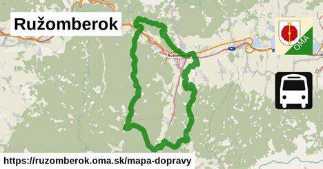 Mapa zón dopravy do psieho salónu Ružomberok