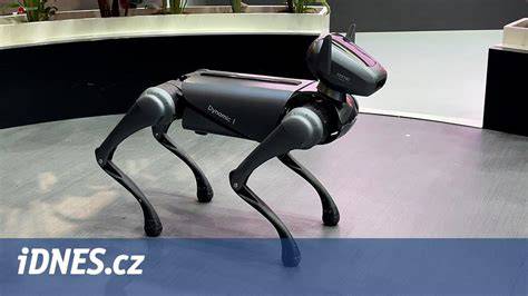 robotický pes pri akrobacii