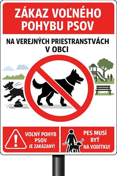 Mapa zón voľného pohybu psov a zákazov vstupu