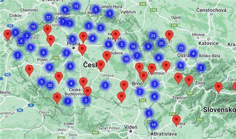 Mapa: Chovné stanice v okolí Námestova