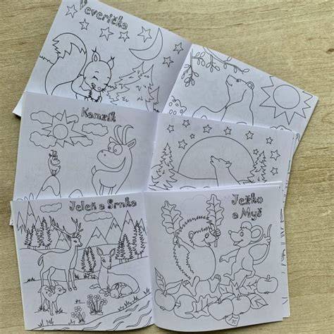 Ilustrácia: Detská omaľovánka s témou policajných motívov a vlkov