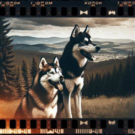 <tagimg>Krížencový pes vlčiak-husky: ukážkový vizuálny príklad vzhľadu a srsti